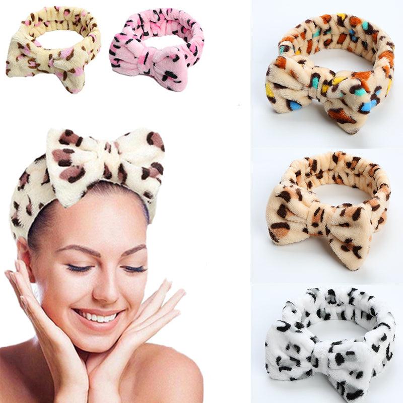Leopard Print Bowknot Headband for Women Girls