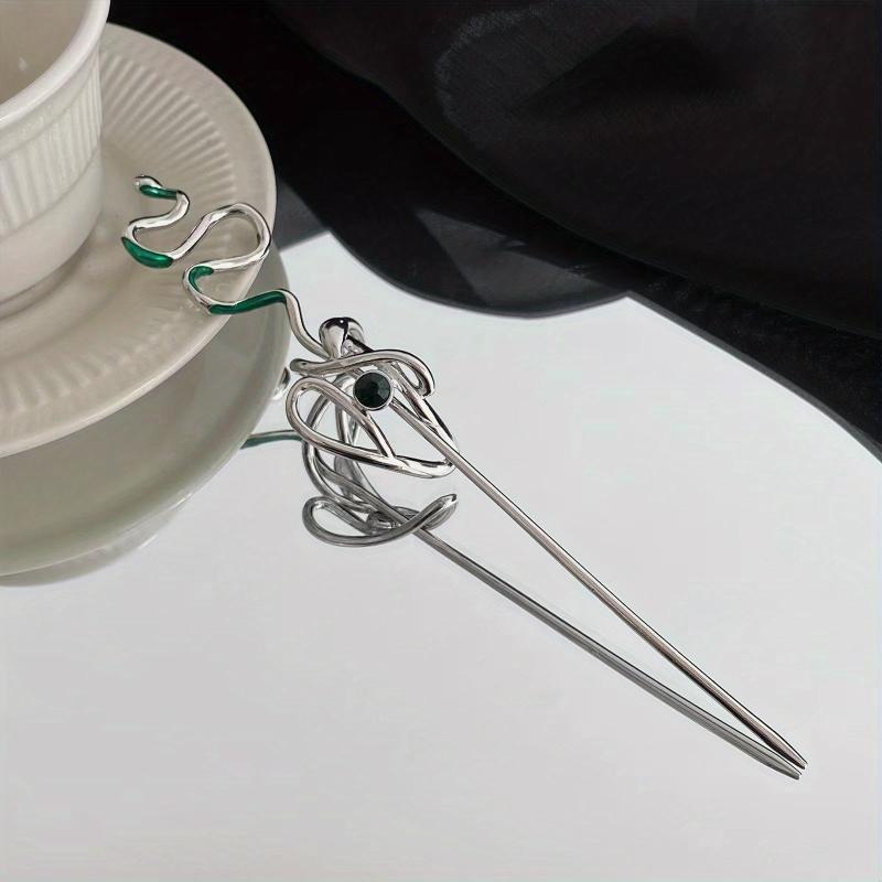 Metal Snake Shaped Hair Stick Hair Accessories For Women Girls
