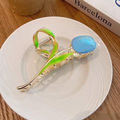 Tulip Flower Hair Clip Hair Claw Lovely Metal Clip Accessories
