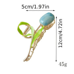 Tulip Flower Hair Clip Hair Claw Lovely Metal Clip Accessories