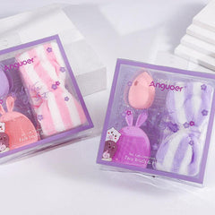 3pcs Facial Cleansing Set + Blush + Beauty Blender + Headband