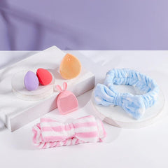 3pcs Facial Cleansing Set + Blush + Beauty Blender + Headband