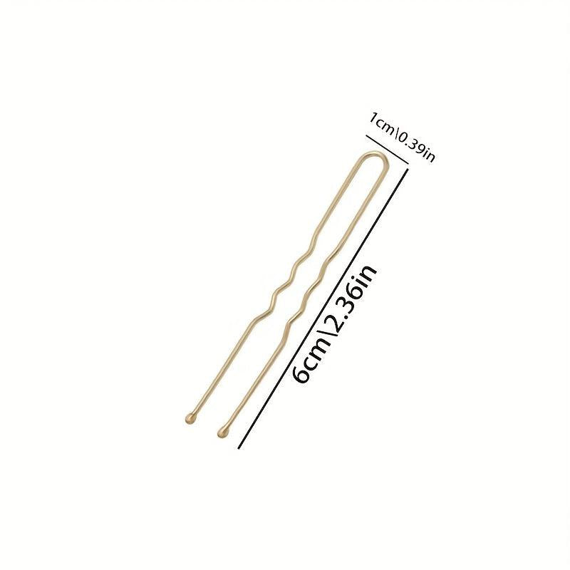 50pcs Gold & Silver U-shaped Hair Clip Wedding Dress Photo Studio Accessories