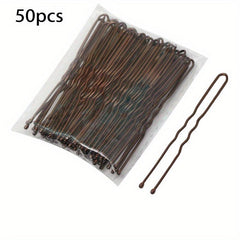 50pcs Gold & Silver U-shaped Hair Clip Wedding Dress Photo Studio Accessories