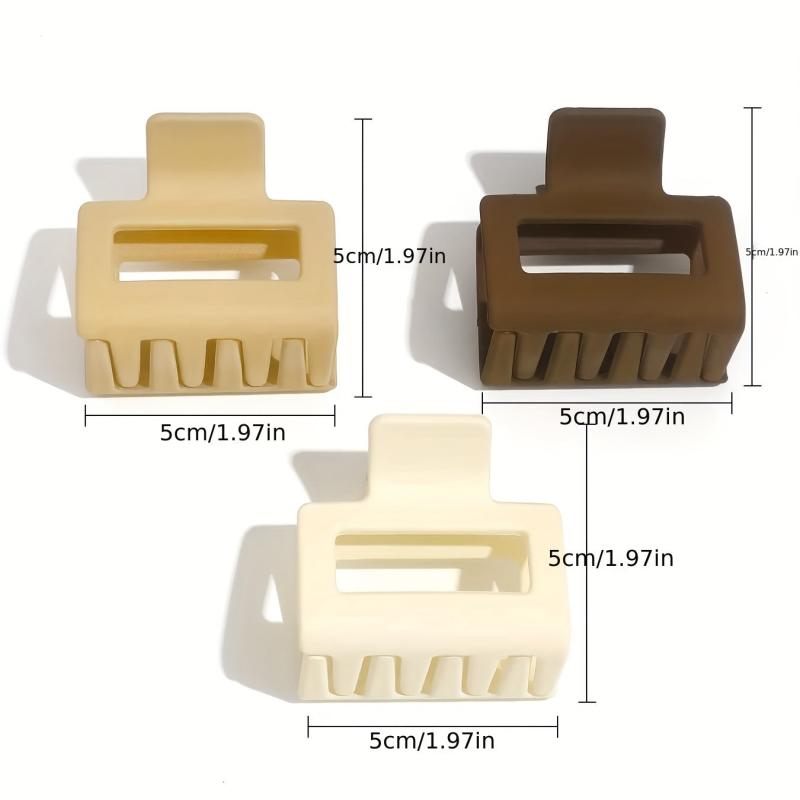 Small Hair Claw Hollow Rectangle Shape Nonslip Ponytail Holder for Women Girls