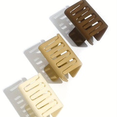 Small Hair Claw Hollow Rectangle Shape Nonslip Ponytail Holder for Women Girls