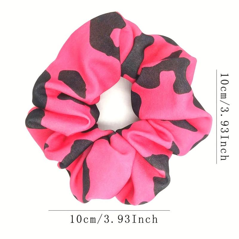 Cow Pattern Scrunchies Hair Tie Elastic Ponytail Holder