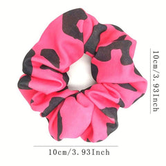 Cow Pattern Scrunchies Hair Tie Elastic Ponytail Holder
