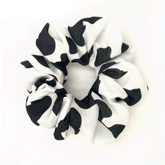 Cow Pattern Scrunchies Hair Tie Elastic Ponytail Holder