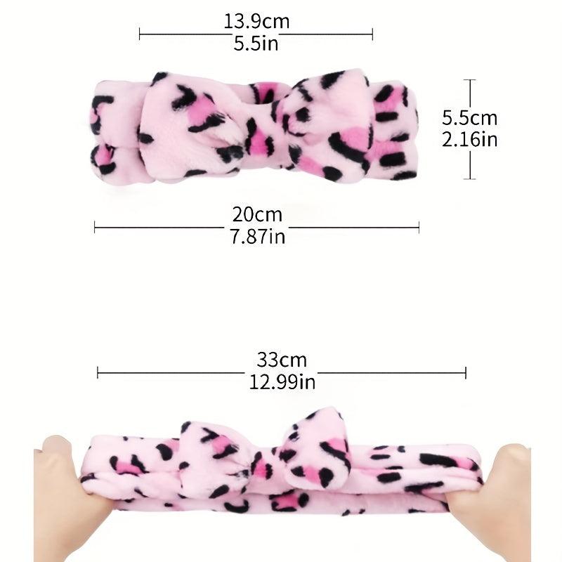 Leopard Print Hairband Polka Dot Face Wash Spa Beauty Hair Hoop