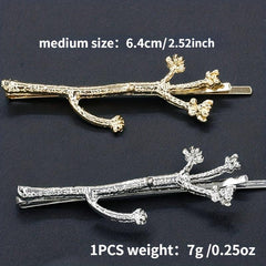 Golden Hair Pin Metal Branches Hair Clip Wedding Hair Accessories