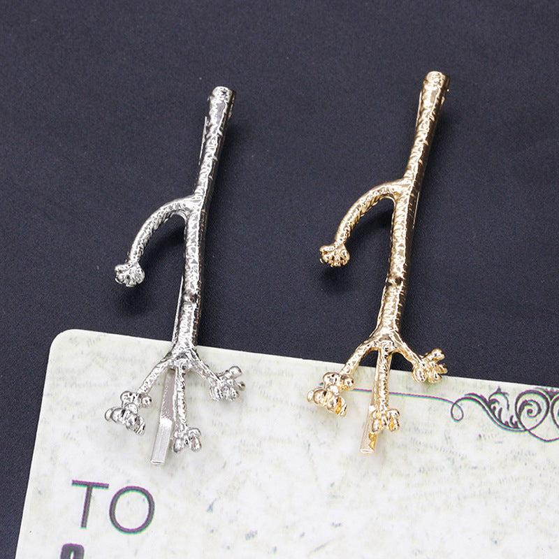 Golden Hair Pin Metal Branches Hair Clip Wedding Hair Accessories