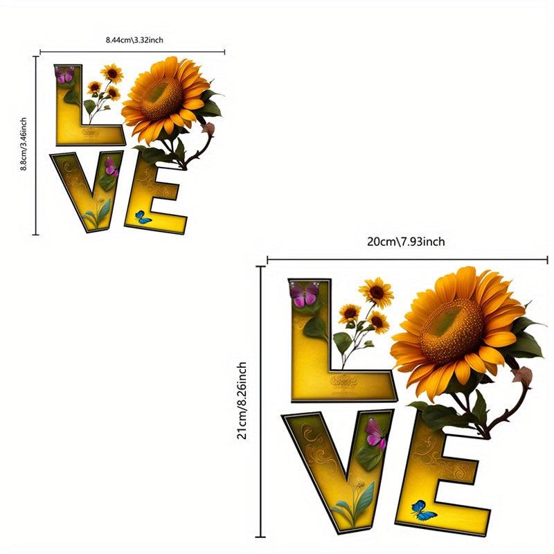 Sunflower Butterfly Iron on Patches Heat Transfer Stickers DIY