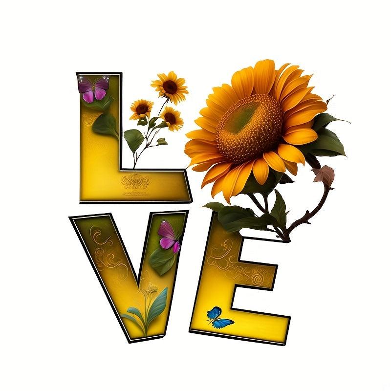 Sunflower Butterfly Iron on Patches Heat Transfer Stickers DIY