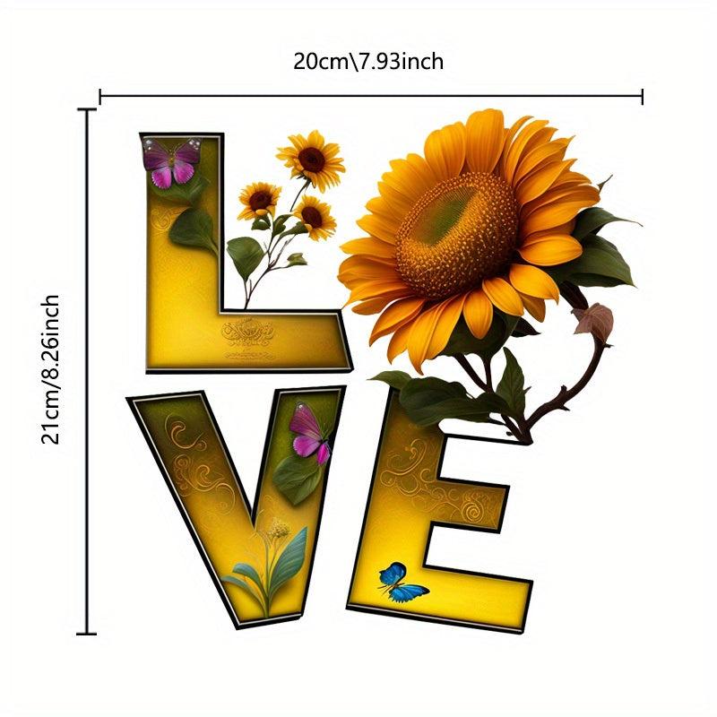 Sunflower Butterfly Iron on Patches Heat Transfer Stickers DIY