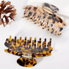 2pcs Graphic Print Hair Claw Minimalist Banana Clip Vintage Headwear