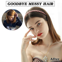 6pcs Solid Teeth Headband Wavy Nonslip Hair Band Sweet Headdress