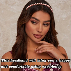 6pcs Solid Teeth Headband Wavy Nonslip Hair Band Sweet Headdress