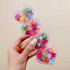 Hair Tie Clip Set Candy Rubber Band Small Claw Clip Thick Hair Rope Elastic Pony