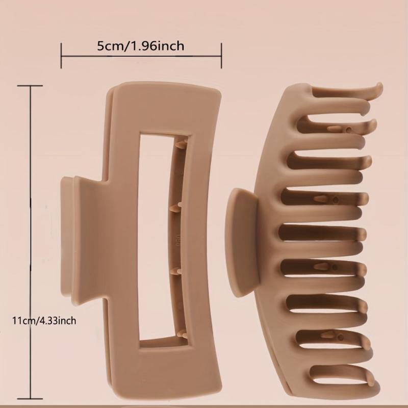 8pcs Matte Solid Hair Claw Style Shark Claw Ponytail Holder Hair Accessories