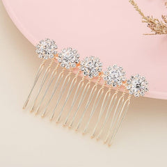 Crystal Jewelry Set Hair Comb Necklace Earrings