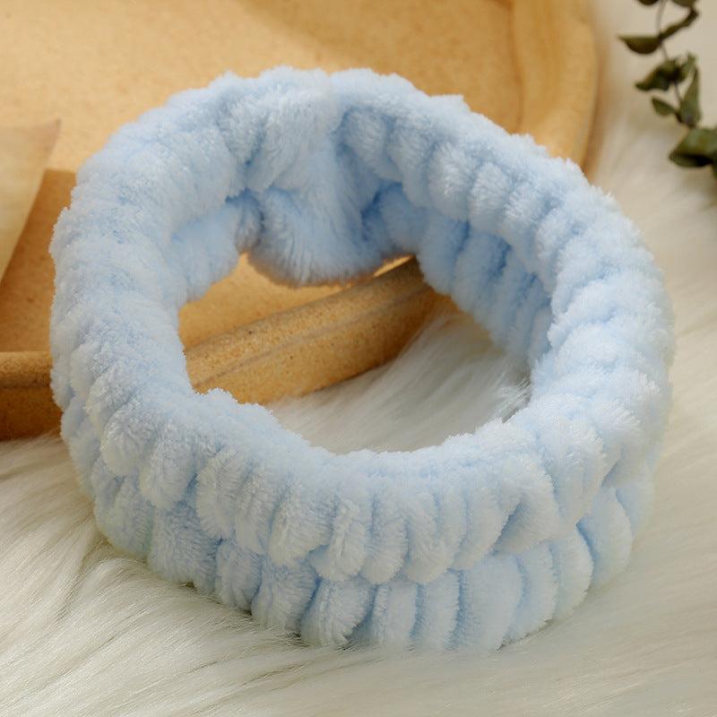 Soft Hairband Headband & Wristband Set for Makeup and Washing