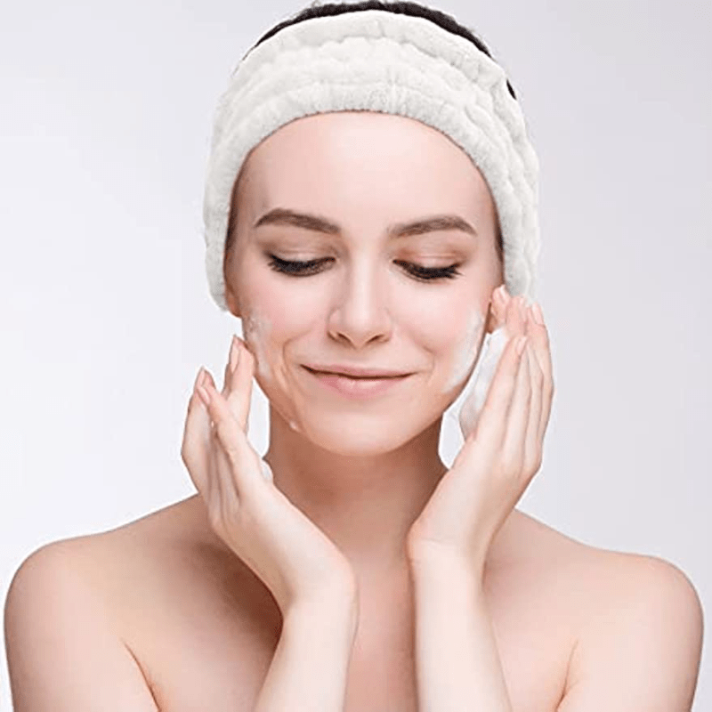 Soft Hairband Headband & Wristband Set for Makeup and Washing
