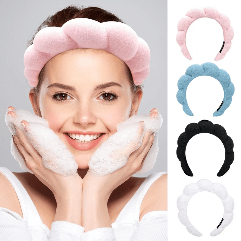 Plush Headband Solid Hair Band for Skincare Makeup Hair Accessories