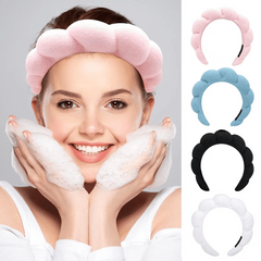 Plush Headband Solid Hair Band for Skincare Makeup Hair Accessories