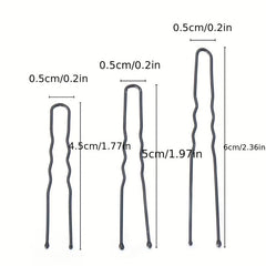 50pcs U Shaped Metal Hair Pin For Bun Wedding Hair Styling