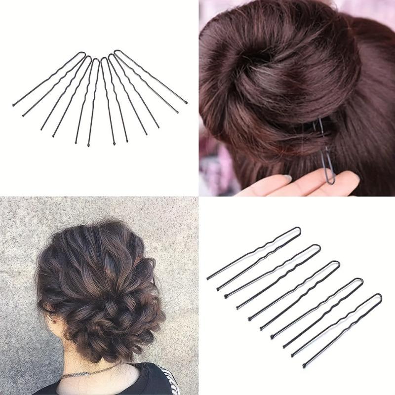 50pcs U Shaped Metal Hair Pin For Bun Wedding Hair Styling