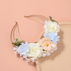 Simulation Flower Leaf Headband for Women Girls Kids Wedding Beach Travel