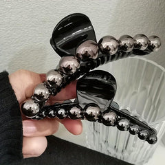 2pcs Faux Pearl Hair Claw Ponytail Holder Hair Clip