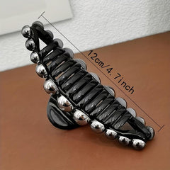 2pcs Faux Pearl Hair Claw Ponytail Holder Hair Clip