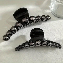 2pcs Faux Pearl Hair Claw Ponytail Holder Hair Clip
