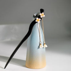 Wooden Hairpin Flower Hair Stick With Pendant Chinese Style Hair Accessories