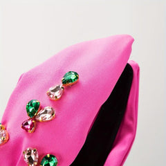 Crystal Cross Knotted Headband Fabric Wide Brim Hair Bundle Hair Accessories