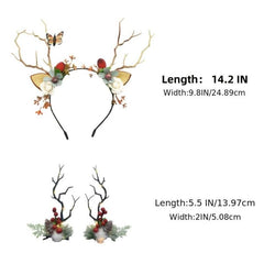 LED Christmas Hair Clips Branches Hair Pins Floral Mushroom Colorful Headpiece