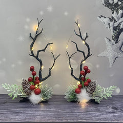 LED Christmas Hair Clips Branches Hair Pins Floral Mushroom Colorful Headpiece