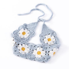 Bohemian Crochet Flower Turban Hair Band Hair Scarf Women Headband