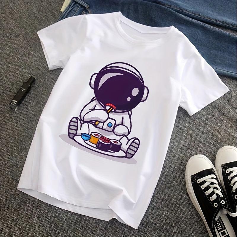 7pcs Cartoon Astronaut Iron-on Patches for T-shirt Hats Backpacks