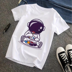 7pcs Cartoon Astronaut Iron-on Patches for T-shirt Hats Backpacks
