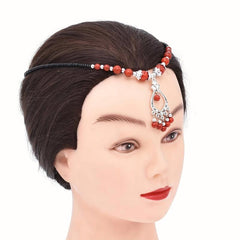 Chinese Style Red Turquoise Head Chain Hair Accessories
