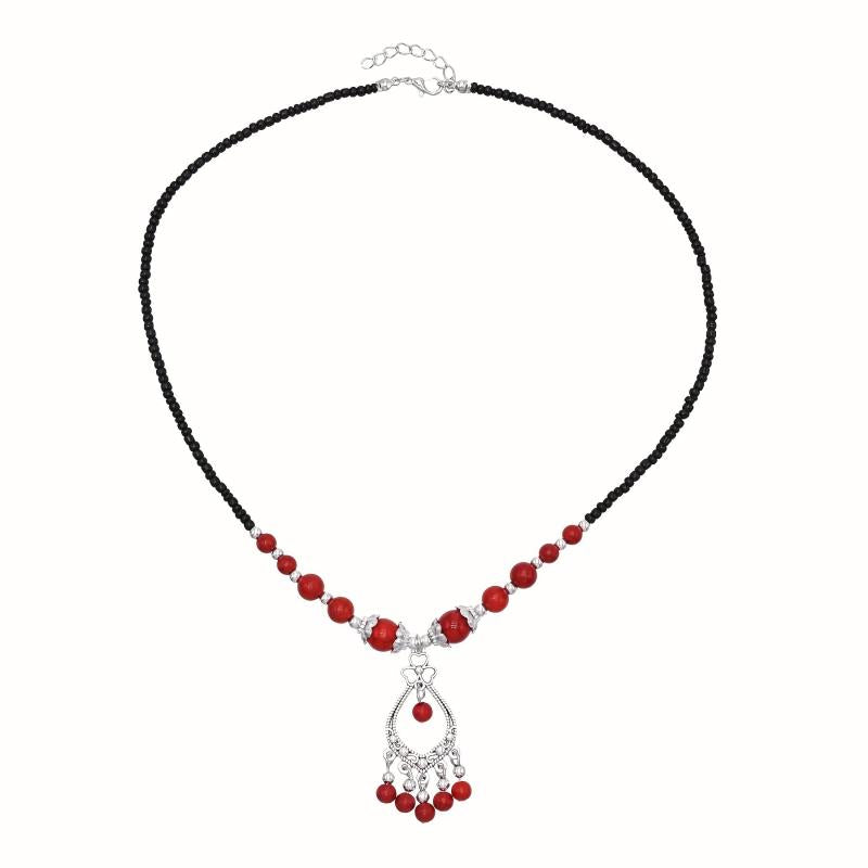 Chinese Style Red Turquoise Head Chain Hair Accessories