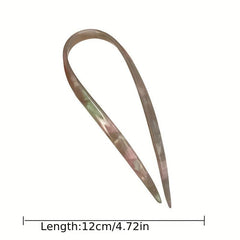 Gradient U-Shaped Hair Fork Bun Chignon Hairpin Women Girls Hair Accessory