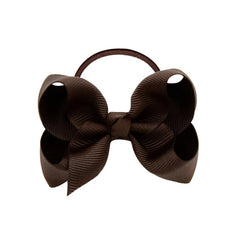 Solid Bow Hair Tie Hair Ring Elastic Hair Rope Ponytail Holder for Kids Girls