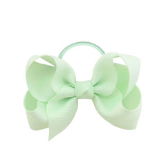 Solid Bow Hair Tie Hair Ring Elastic Hair Rope Ponytail Holder for Kids Girls