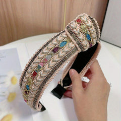 Colorful Thread Weaved Hair Band Boho Style Headdress