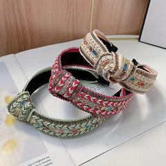 Colorful Thread Weaved Hair Band Boho Style Headdress