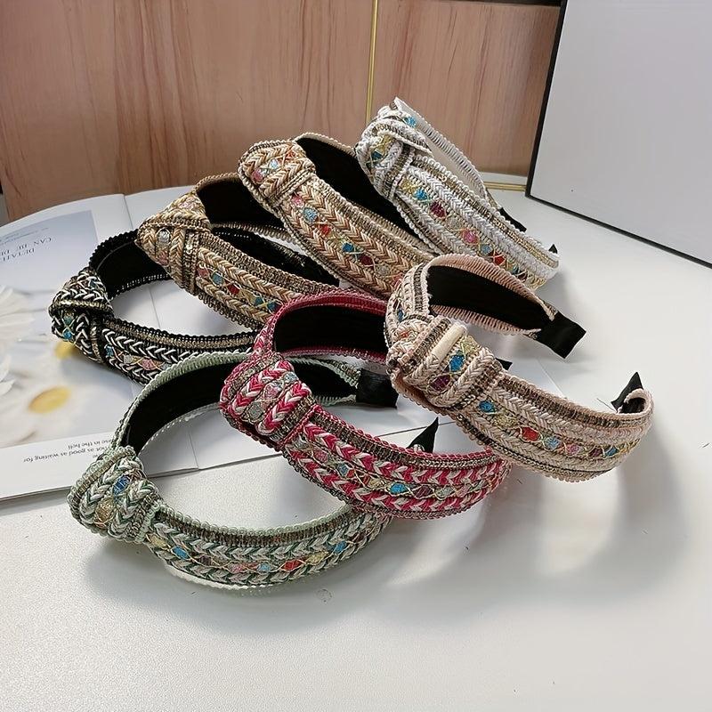 Colorful Thread Weaved Hair Band Boho Style Headdress